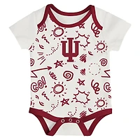 Newborn & Infant Outerstuff Indiana Hoosiers Three-Pack All Day Play Bodysuit Set