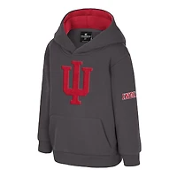 Sweat à capuche en polaire volumineux avec grand logo Indiana Hoosiers pour tout-petits, couleur anthracite, Colosseum