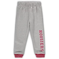 Ensemble sweat à capuche et pantalon de survêtement Indiana Hoosiers Poppies Colosseum Crimson/Heathered Grey pour tout-petit