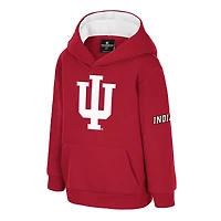 Sweat à capuche en polaire volumineux avec grand logo Colosseum Crimson Indiana Hoosiers pour tout-petit