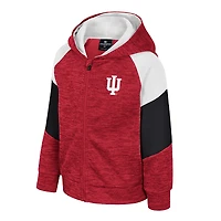 Sweat à capuche zippé pour tout-petit Colosseum Crimson Indiana Hoosiers Spirit Hollow