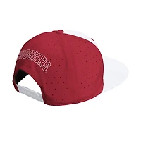 Unisex adidas  White/Crimson Indiana Hoosiers Performance Flat Bill Adjustable Hat