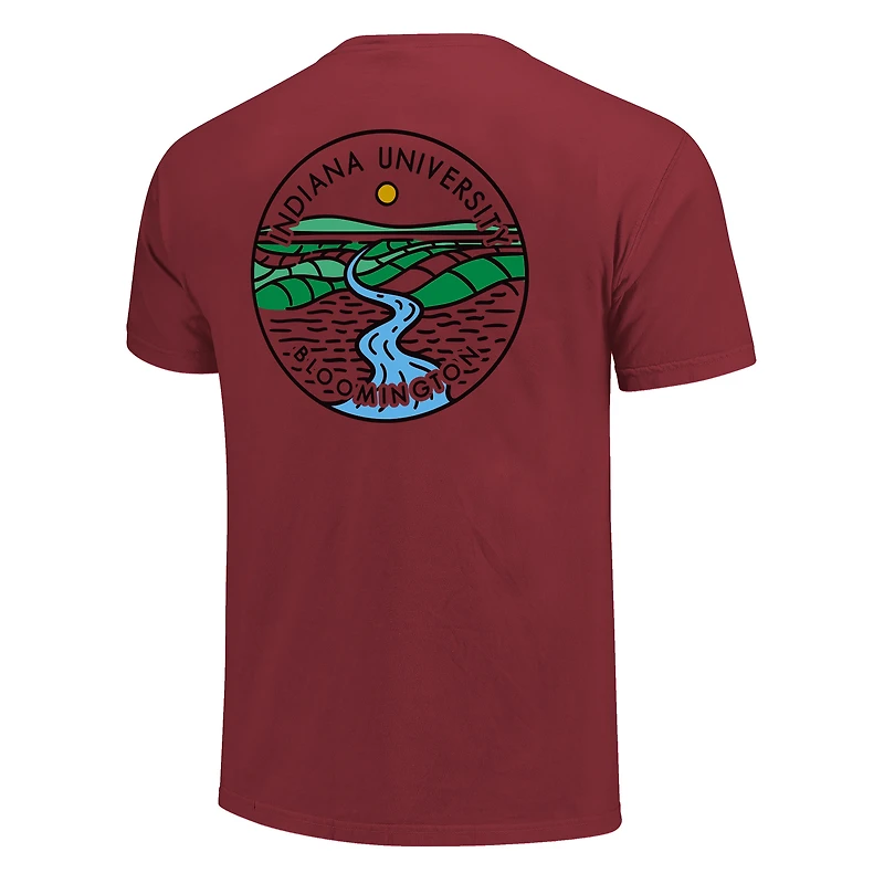 Unisex Crimson Indiana Hoosiers Scenic Comfort Colors T-Shirt
