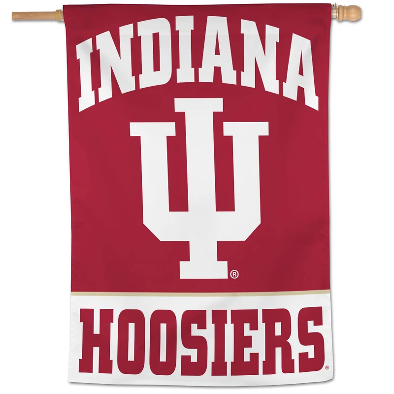 Bannière verticale simple face WinCraft Indiana Hoosiers 28" x 40" avec logo principal