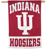 Bannière verticale simple face WinCraft Indiana Hoosiers 28" x 40" avec logo principal