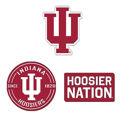 WinCraft Indiana Hoosiers 3-Pack Premium Fridge Magnet Set