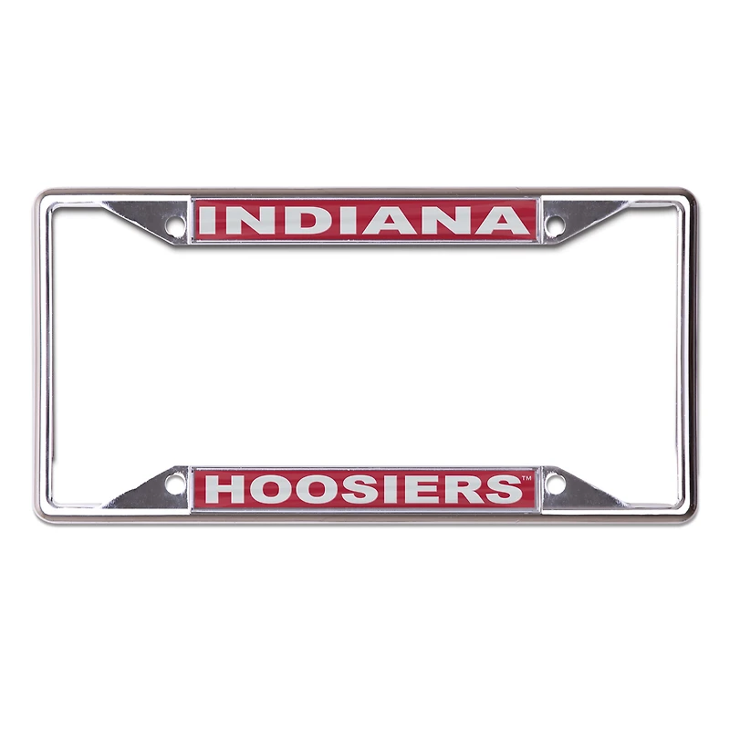 Cadre de plaque d'immatriculation en métal WinCraft Indiana Hoosiers avec logo imprimé