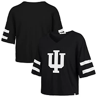 T-shirt décontracté à manches longues et rayures Indiana Hoosiers Premier Scout pour femme, coupe dolman, noir, 1947