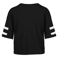 Women's '47 Black Indiana Hoosiers Premier Scout Sleeve Stripe Relaxed Dolman T-Shirt