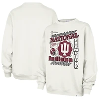 Sweat-shirt oversize blanc Indiana Hoosiers '47 pour femmes, championnes nationales des éliminatoires de football universitaire 2025