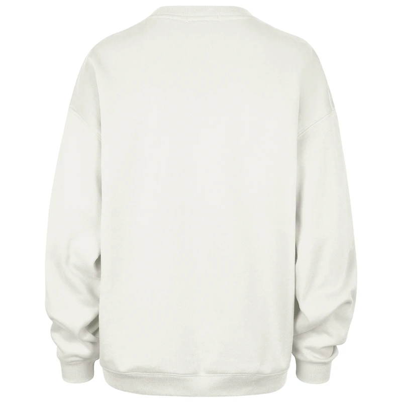 Sweat-shirt oversize blanc Indiana Hoosiers '47 pour femmes, championnes nationales des éliminatoires de football universitaire 2025