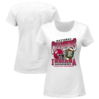 Women's '47 White Indiana Hoosiers College Football Playoff 2025 National Champions Plus T-Shirt
