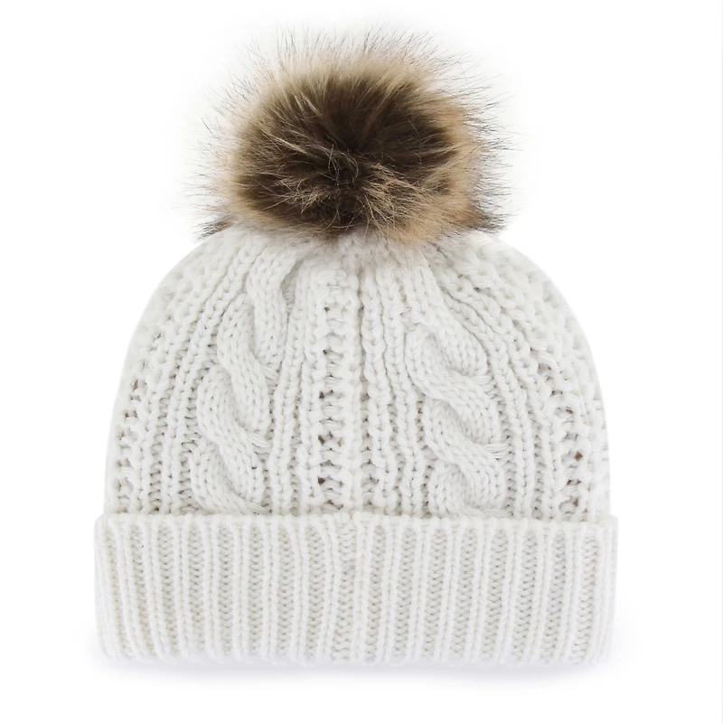 Women's '47  White Indiana Hoosiers Meeko Cuffed Knit Hat with Pom