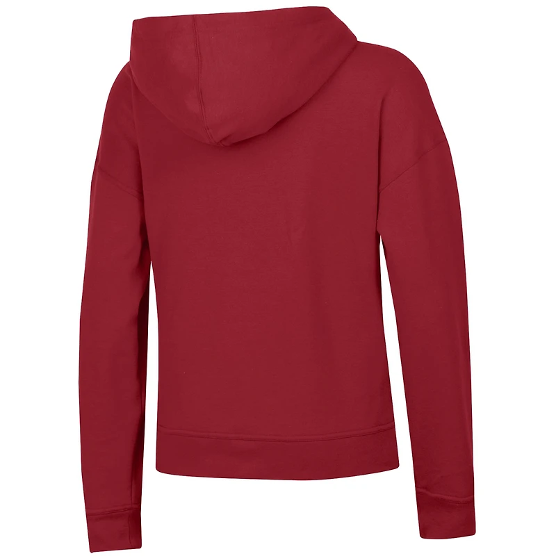 Women's Champion Crimson Indiana Hoosiers Powerblend Fleece Pullover Hoodie