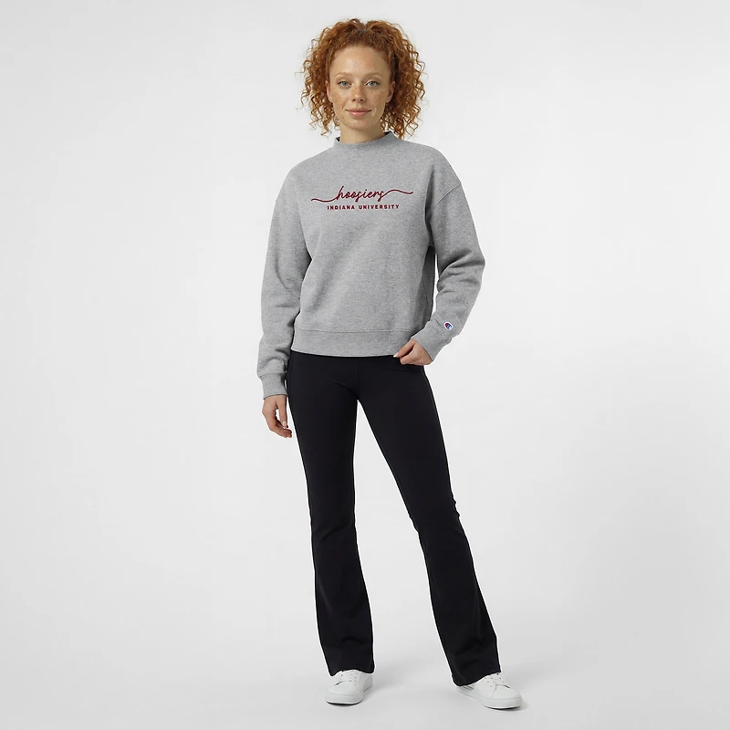 Sweat-shirt à col montant Champion gris Indiana Hoosiers Triumph pour femme