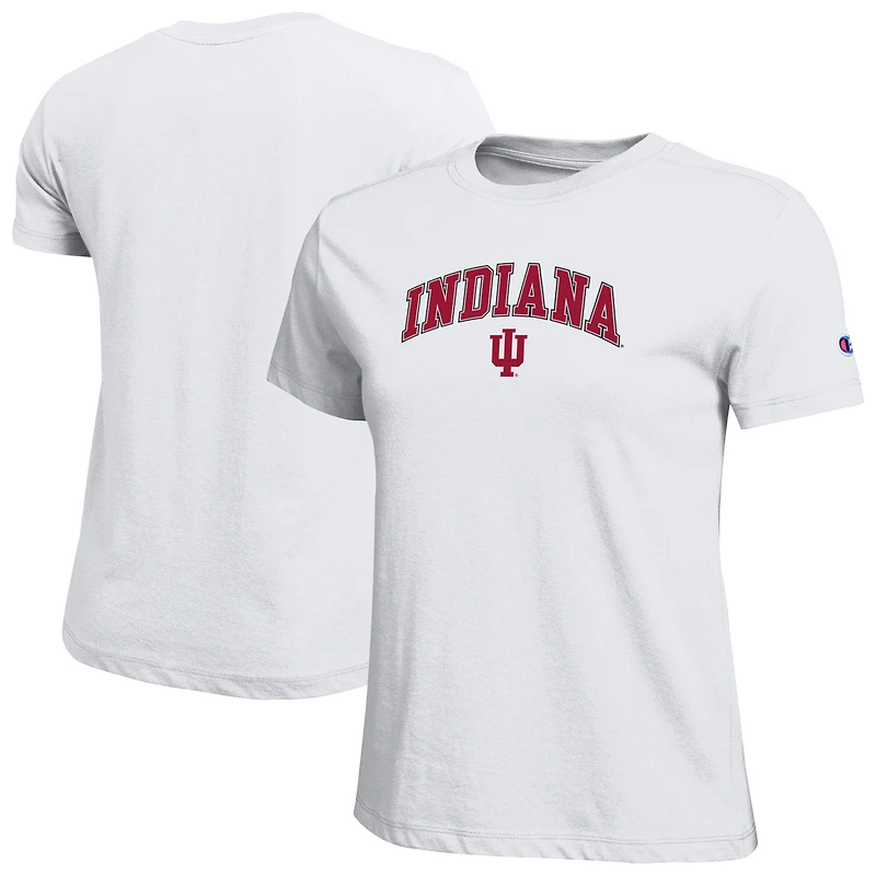 Women's Champion  Crimson Indiana Hoosiers Arched Over Logo T-Shirt