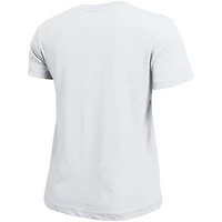 T-shirt blanc avec logo arqué des Indiana Hoosiers pour femmes