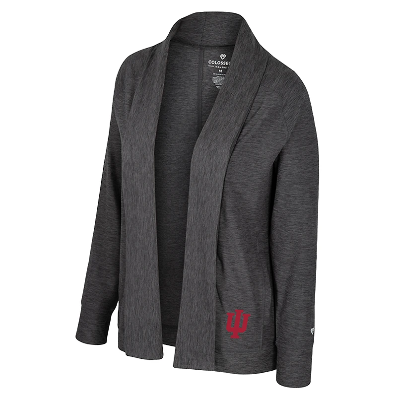 Women's Colosseum  Charcoal Indiana Hoosiers Dash Cardigan