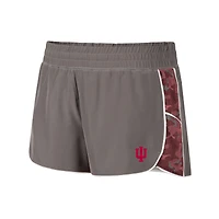 Short doublé Pamela gris/cramoisi pour femme, Colosseum Indiana Hoosiers
