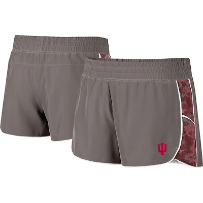Women's Colosseum Gray/Crimson Indiana Hoosiers Pamela Lined Shorts