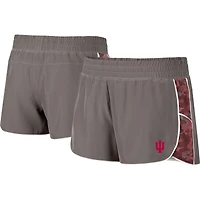 Women's Colosseum Gray/Crimson Indiana Hoosiers Pamela Lined Shorts