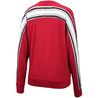 Women's Colosseum Heathered Crimson Indiana Hoosiers Team Oversized Pullover Sweatshirt
