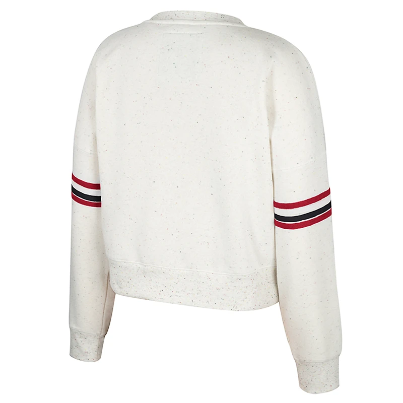 Sweat-shirt en polaire moucheté Colosseum Natural Indiana Hoosiers Novelist pour femme