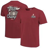 Women's  Crimson Indiana Hoosiers College Football Playoff 2025 National Champions Flag T-Shirt
