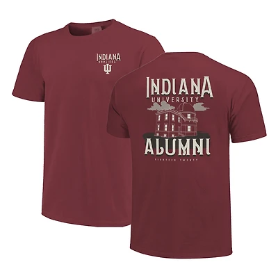 Women's Crimson Indiana Hoosiers Comfort Colors Campus Alumni T-Shirt