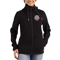 Women's Cutter & Buck  Black Indiana Hoosiers College Football Playoff 2025 National Champions Roam Epic Comfort Recycled Full-Zip Hoodie Jacket