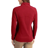 Women's Cutter & Buck  Crimson Indiana Hoosiers College Football Playoff 2025 National Champions Adapt Eco Knit Stretch Recycled Raglan Half-Zip Pullover