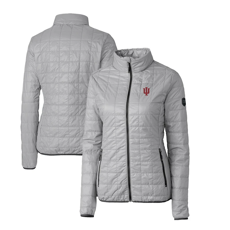 Doudoune isolante entièrement zippée Rainier Eco pour femme, coupe-vent et buck, Indiana Hoosiers, grise