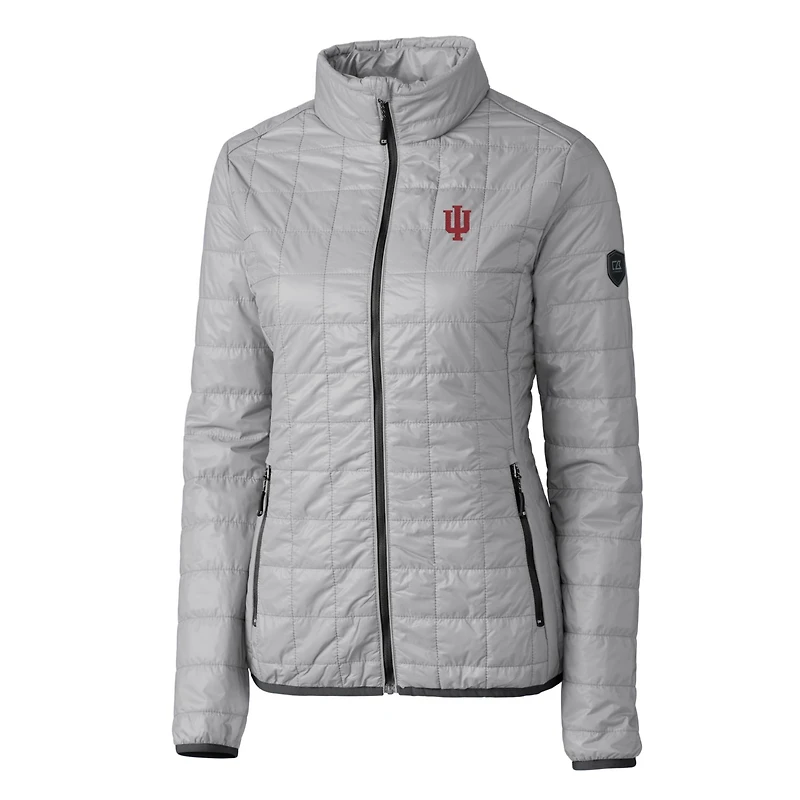 Doudoune isolante entièrement zippée Rainier Eco pour femme, coupe-vent et buck, Indiana Hoosiers, grise