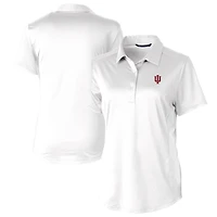Women's Cutter & Buck White Indiana Hoosiers Prospect Textured Stretch Polo