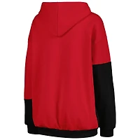 Sweat à capuche pour femme Gameday Couture Crimson/Black Indiana Hoosiers Matchmaker Diagonal Cowl