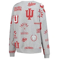 Sweat-shirt polaire gris chiné Gameday Couture pour femme, motif Indiana Hoosiers Always On Repeat