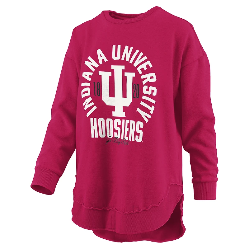 Women's Pressbox  Crimson Indiana Hoosiers Blitz Long Sleeve T-Shirt