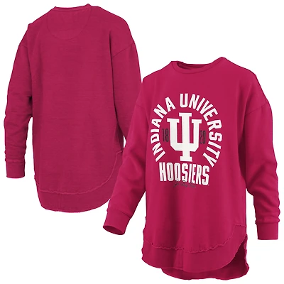 Women's Pressbox Crimson Indiana Hoosiers Blitz Long Sleeve T-Shirt