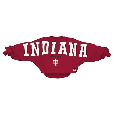Sweat-shirt oversize à col dolman Flannigan pour femme, couleur cramoisie, des Indiana Hoosiers, Pressbox