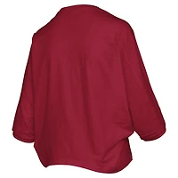 Women's Pressbox  Crimson Indiana Hoosiers Midi Arch Over Logo Oversized T-Shirt