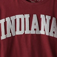 Women's Pressbox Heathered Crimson Indiana Hoosiers Two-Hit Canyon Long Sleeve T-Shirt