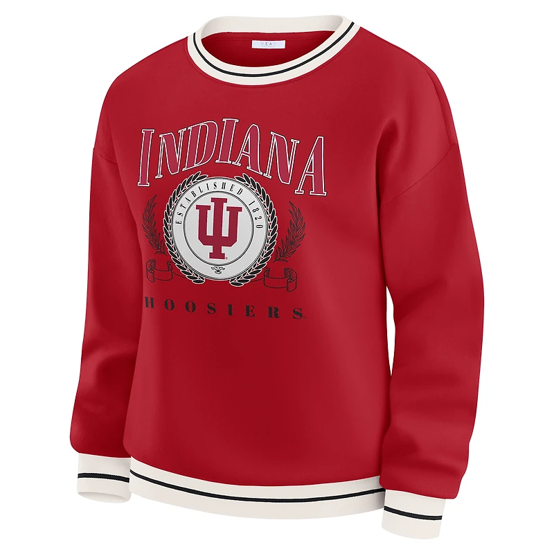 Sweat-shirt cramoisi Indiana Hoosiers Seal pour femme par Erin Andrews