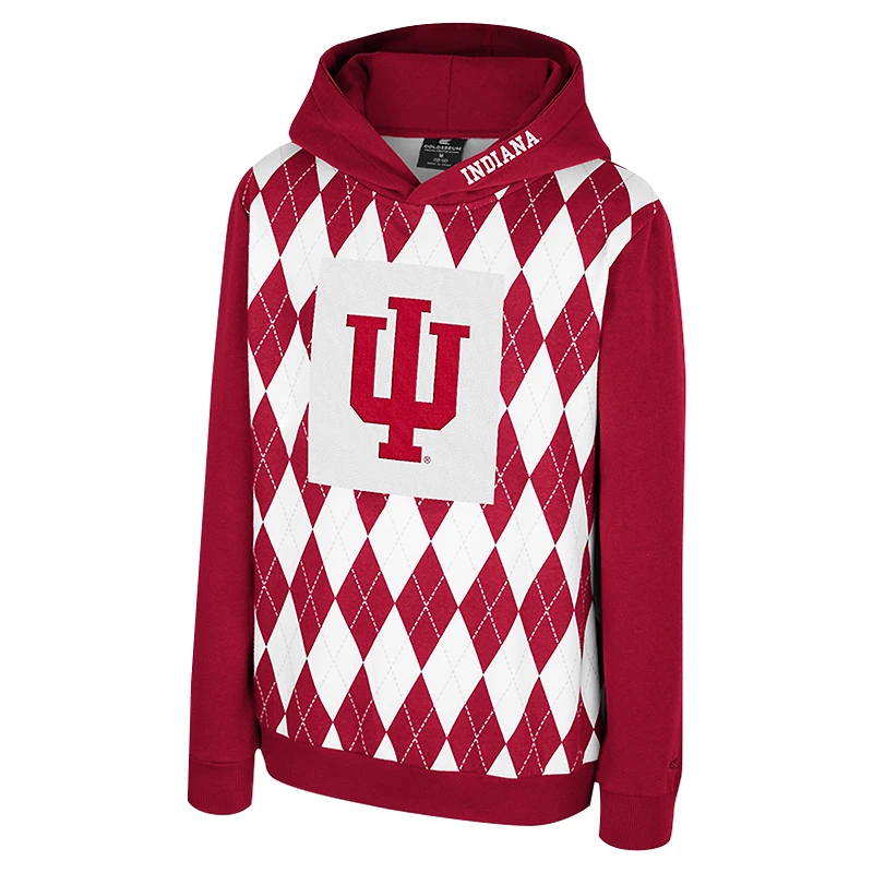 Sweat à capuche enfiler The Dealio Argyle Indiana Hoosiers Crimson Colosseum pour jeunes