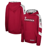 Sweat à capuche camouflage numérique Cyclone pour jeunes Colosseum Cardinal Indiana Hoosiers OHT