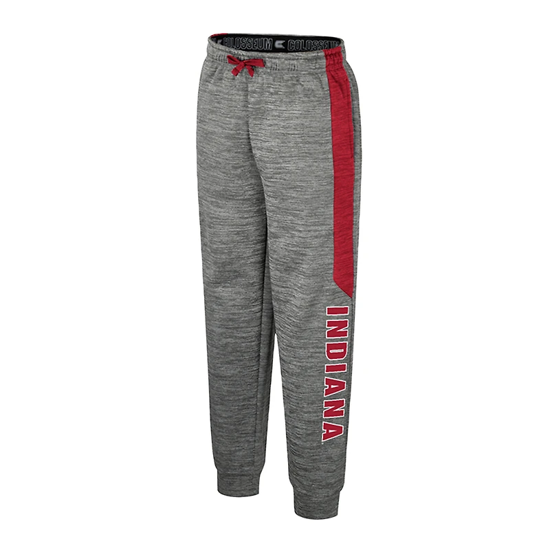 Pantalon polaire Indiana Hoosiers gris chiné Colosseum pour jeunes