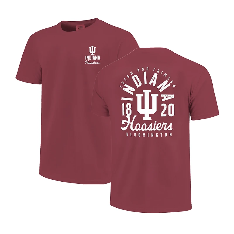 T-shirt confortable avec superposition de mascotte Crimson Indiana Hoosiers pour jeunes