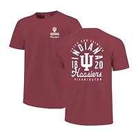 T-shirt confortable avec superposition de mascotte Crimson Indiana Hoosiers pour jeunes