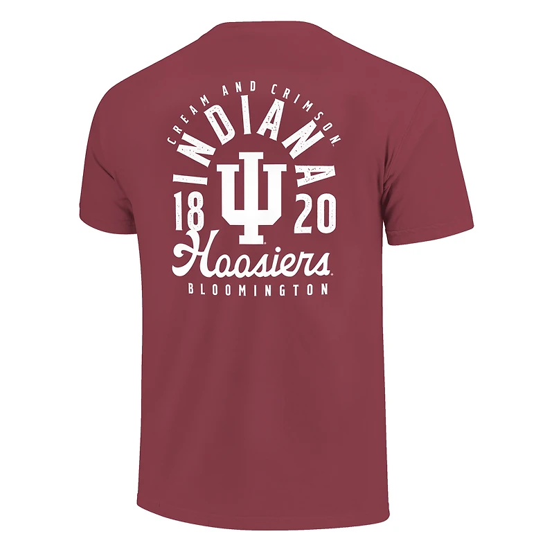 T-shirt confortable avec superposition de mascotte Crimson Indiana Hoosiers pour jeunes