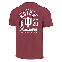 T-shirt confortable avec superposition de mascotte Crimson Indiana Hoosiers pour jeunes