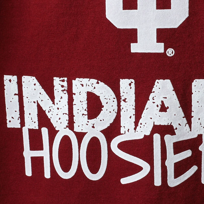 T-shirt à col rond pour jeunes Indiana Hoosiers, couleur rouge.